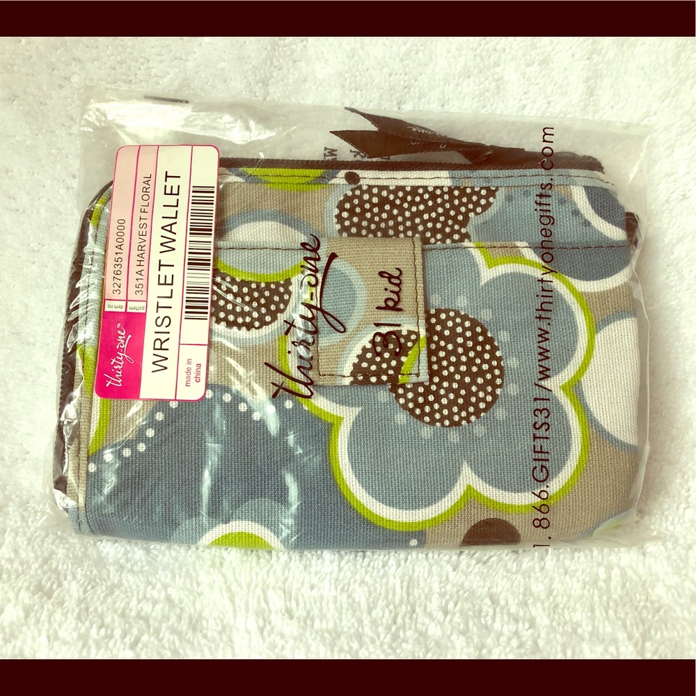 Thirty-one wristlet wallet harvest floral pattern